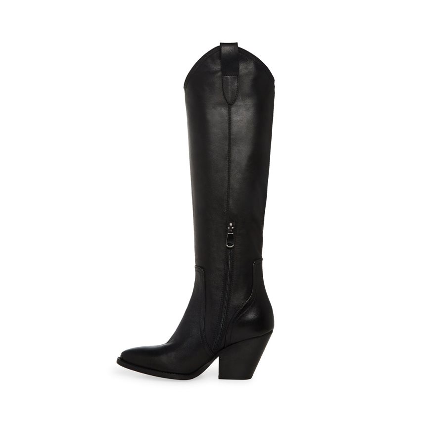 Botas Hasta La Rodilla Steve Madden Vittoria Cuero Mujer Negras | ES FG10E2